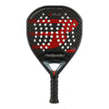 Bullpadel Xplo 25 Padelschläger Vorderansicht in Schwarz-Rot mit XTCarbon 12K und Geometric Shape