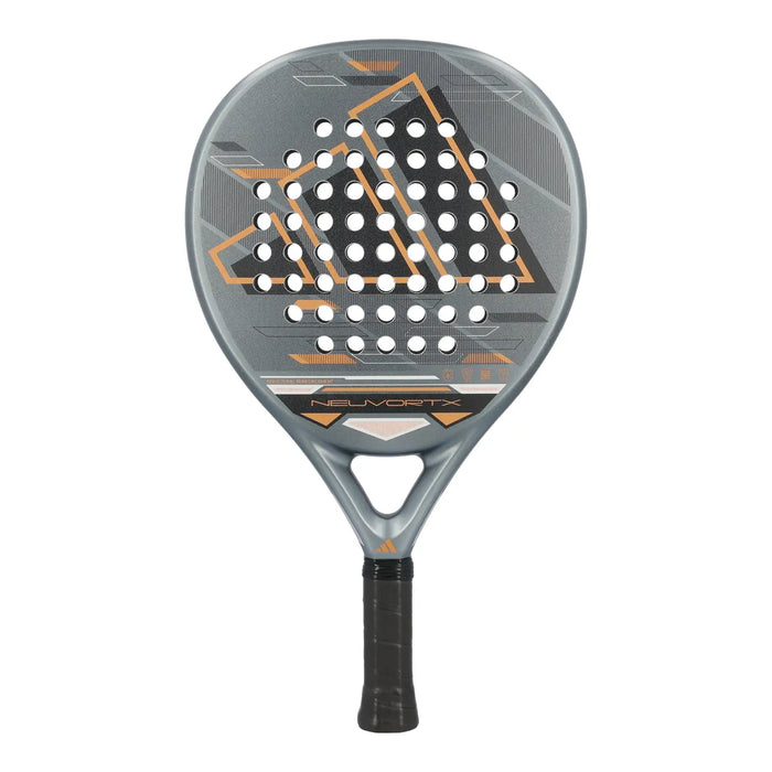 Adidas Neuvortx Cooper Padelschläger Vorderansicht in Grau-Kupfer mit Structural Reinforcement