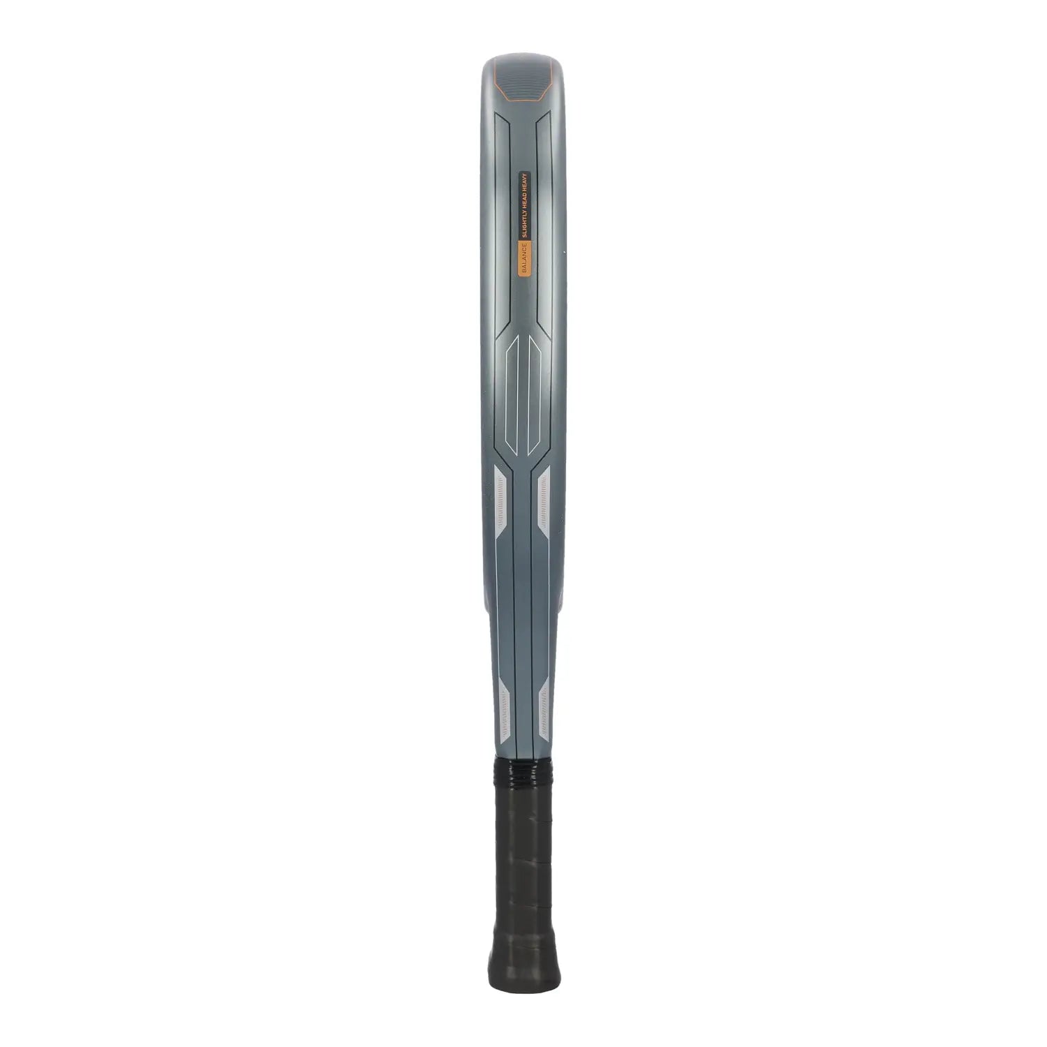 Adidas Neuvortx Cooper Padelschläger Seitenansicht mit Balance-Kennzeichnung Slightly Head Heavy