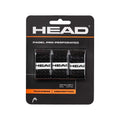 Padel Pro Perforated Overgrip 3er-Pack in Schwarz mit Tackiness und Absorption, 0,60 mm