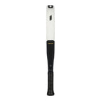 Head Extreme Edge White Padel Racket Seitenansicht mit HEAD Branding und schwarzem Griff