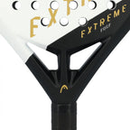 Head Extreme Edge White Padelschläger Detailansicht Herzstück in Schwarz mit Head Logo und Edge Branding