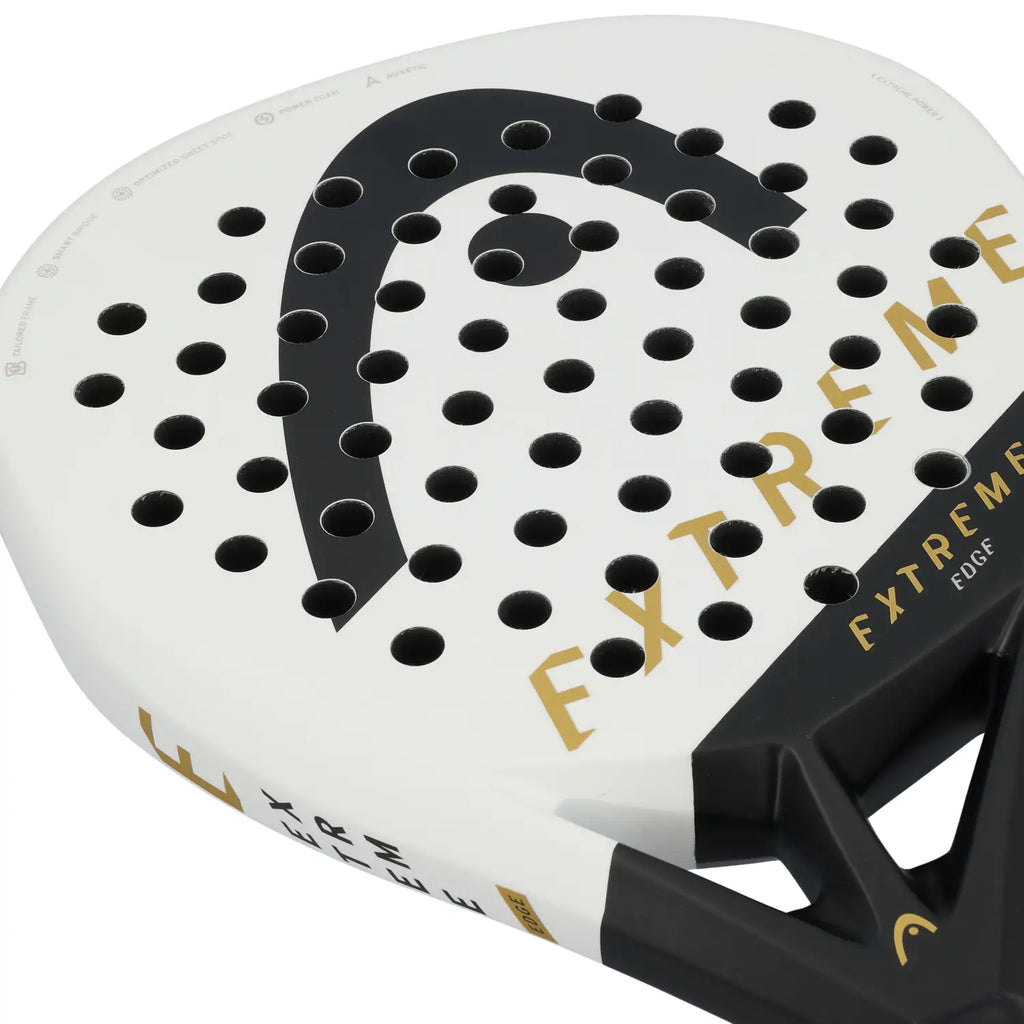 Head Extreme Edge White Padelschläger Nahaufnahme Schlagfläche mit Optimized Sweet Spot und Power Foam