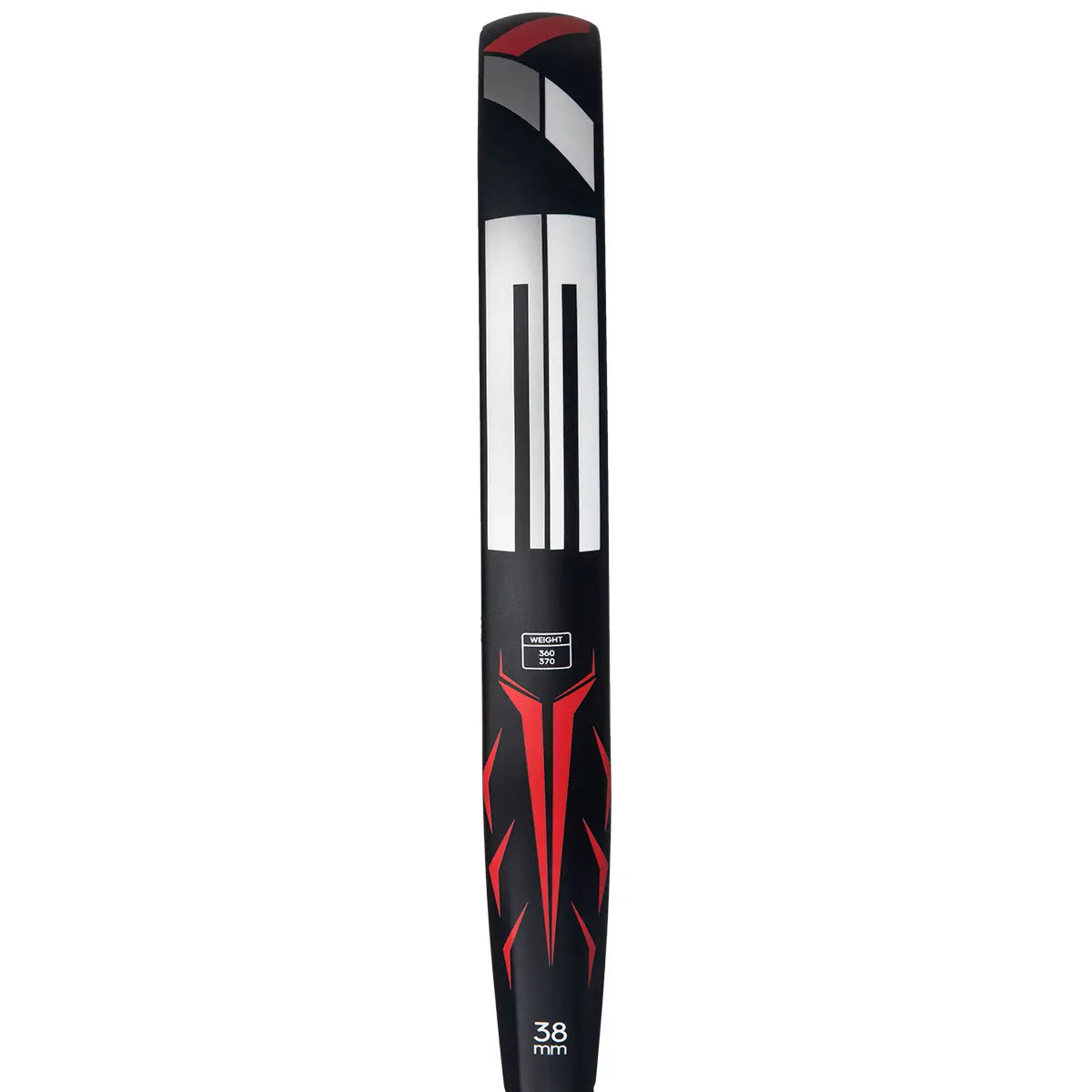 Adidas Drive 2026 Padel Schläger – Rahmenansicht schwarz mit weißem DRIVE Schriftzug, rotem Akzent und Gewicht 360–370g