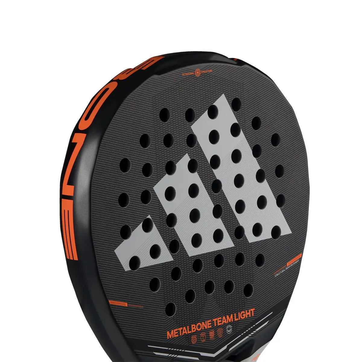 Adidas Metalbone Team Light 2026 Padel Racket Nahaufnahme Schlagfläche mit Structural Reinforcement