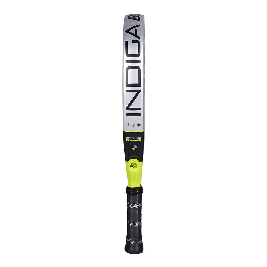 Bullpadel Indiga CTR 26 Padel Racket Seitenansicht mit Grip Zone und CTR Tour Line Branding