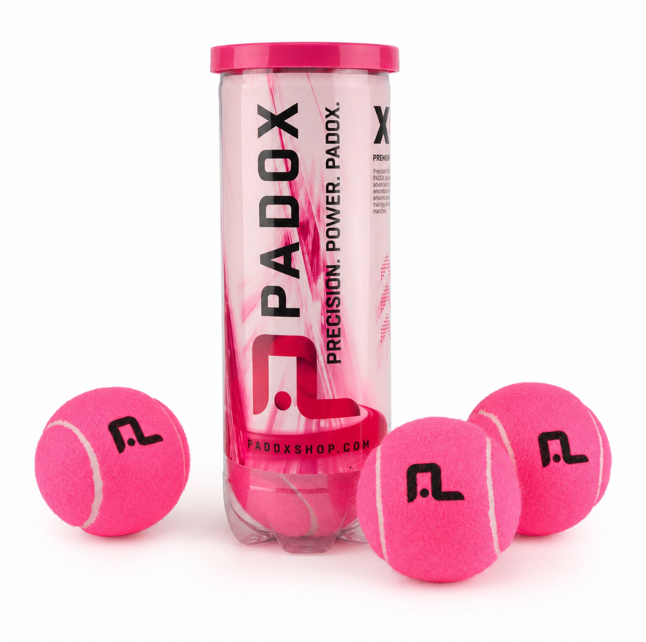 PADOX PREMIUM PADEL BÄLLE PINK (3ER DOSE)