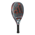 adidas Neuvortx Padelschläger – schräge Seitenansicht links grau-orange mit Neuvortx Beschriftung