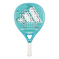 adidas Neuvortx Light Blue Padelschläger – Frontansicht türkis mit weißem adidas Logo und weißem Grip