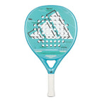 adidas Neuvortx Light Blue Padelschläger – Frontansicht türkis mit weißem adidas Logo und weißem Grip