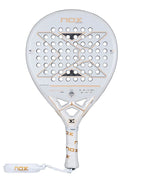 Nox NextGen Pro Hybrid 12K NFA Series 2026 Padelschläger Frontansicht in Weiß mit goldenem X-Design