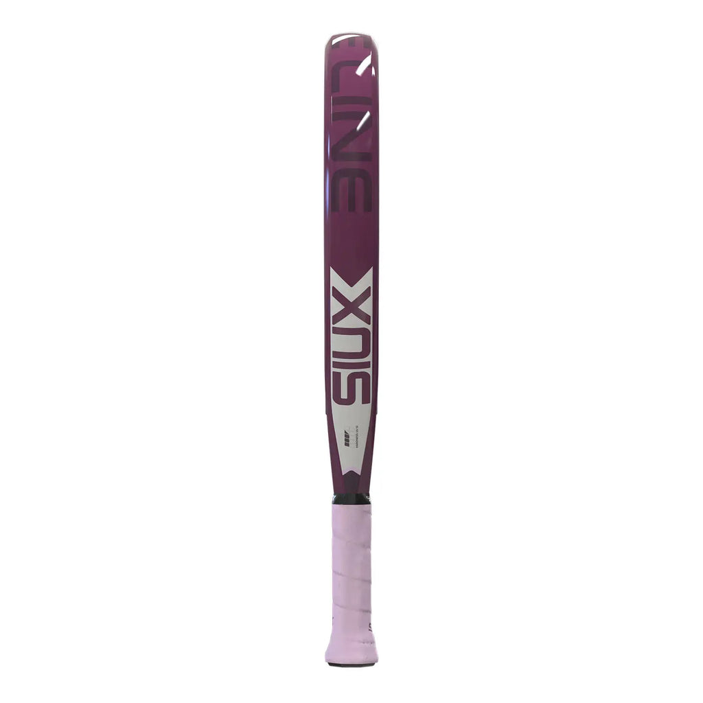 Siux Astra Hybrid Air Padelschläger – Rahmen Seitenansicht lila mit Siux Cross the Line Schriftzug