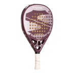 Softee Trionic Light Padelschläger – schräge Seitenansicht rechts lila-rosa mit Pro Core und Softee Grip